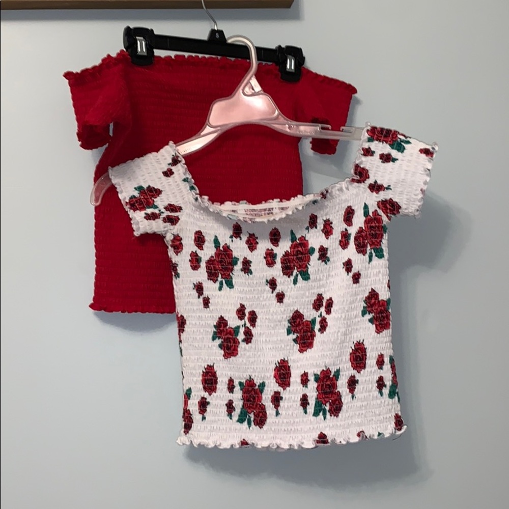 Hollister Scrunch Off the Shoulder Tops 2/$12